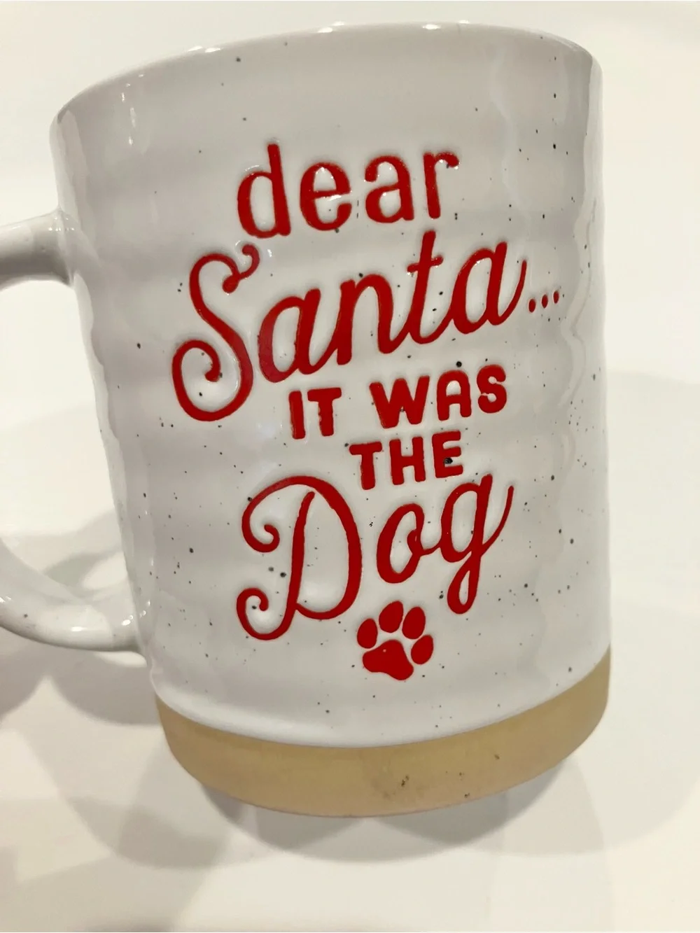 “Dear Santa It Was The Dog” White Ceramic Pet Lover Mug
